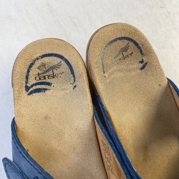 Dansko Women's Susie Platform Cork Wedge Sandal,Buckle, Blue Size 36,Clog - Picture 10 of 16